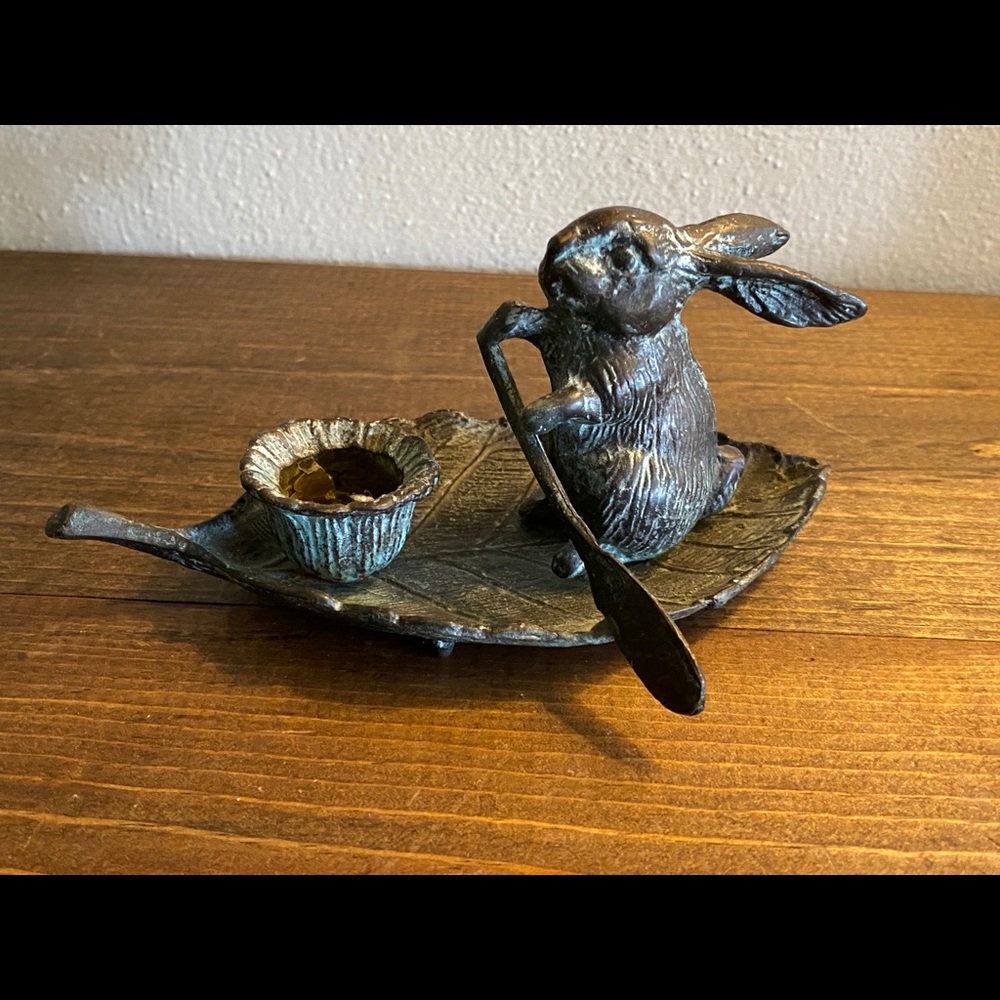 Vintage Bunny Candle Holder